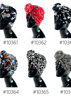 买一送一 非洲甜甜圈头花印度帽弹力头巾帽女African turban hat