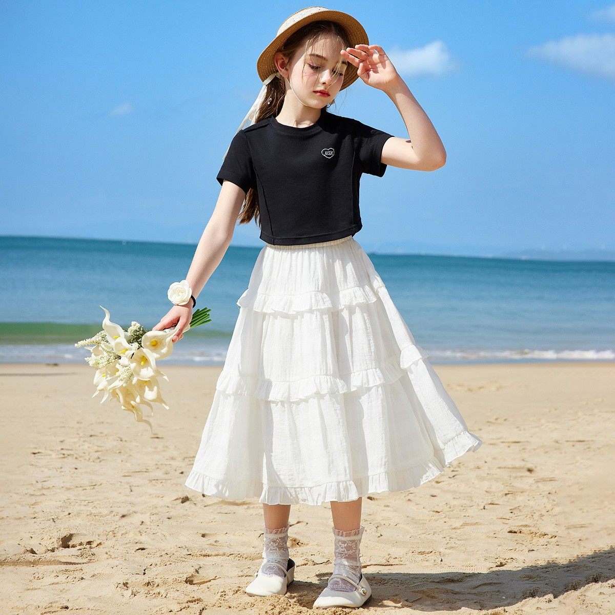 ask女童半身裙2026夏季新款洋气公主风蛋糕裙短裙儿童裙子,淘宝优惠券,粉丝福利购,淘宝优惠卷