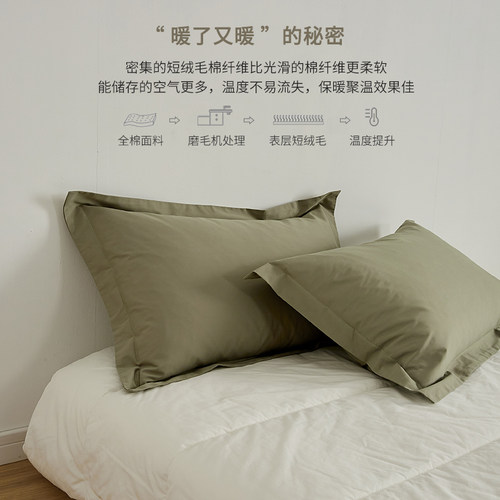 ROLAND LIVE春夏纯棉枕头套纯棉长绒棉单人枕套装一对全棉枕头芯 - 图0
