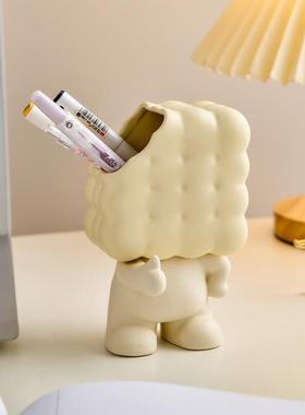 可爱笔筒儿童男孩女孩创意办公室桌面收纳装饰摆件教师节礼物实用