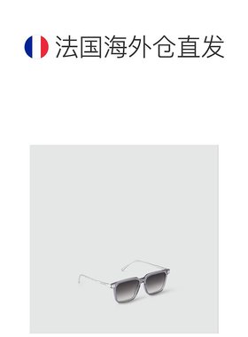 1h可退 欧洲直邮LV/路易威登 男士灰色醋酸纤维太阳镜正品舒