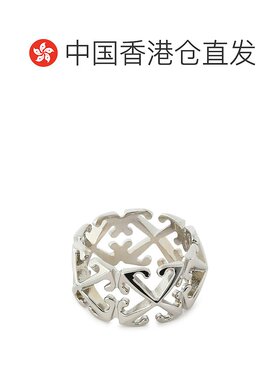 1h可退 香港直邮off-white 男士 银色 Arrow 戒指 OMOC07BC99MET0