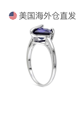 1h可退 【美国直邮】Macy's|实验室制造蓝宝石方形漩涡戒指（2-4/
