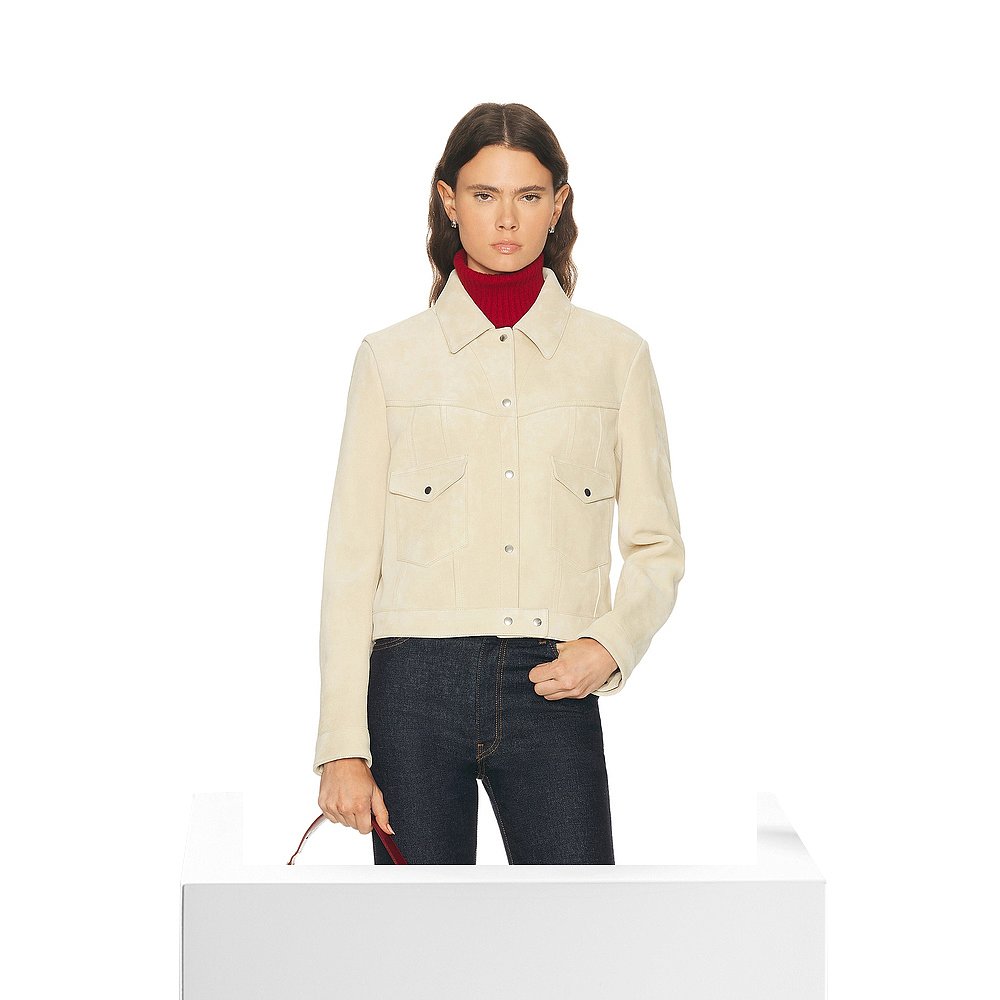 香港直邮Jil Sander 吉尔·桑达 女士 绒面革夹克 J02SW0023J0721 - 图3