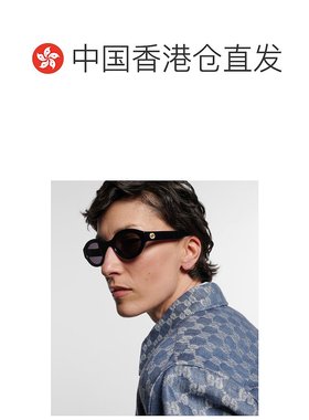 1h可退 香港直邮Gucci 古驰 女士 Minimal GG 椭圆形太阳眼镜 000