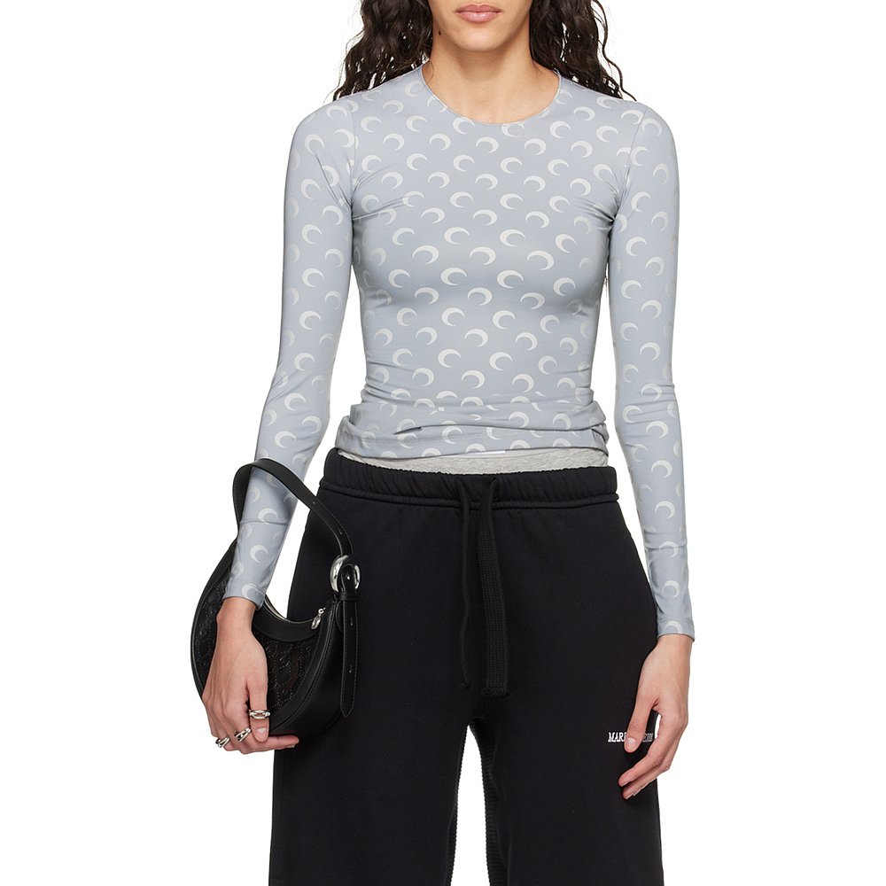 香港直邮Marine Serre 反光标志T恤 WTS006RF90 - 图2