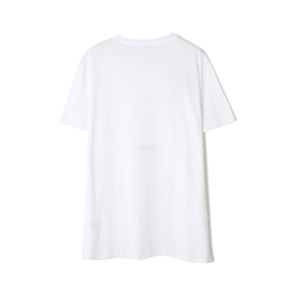 韩国直邮Lacoste拉科斯特圆领比马棉平纹针织T恤白色舒适透气休闲 - 图0