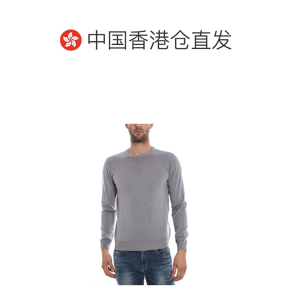 香港直邮ARMANI JEANS男士灰色圆领毛衣 06W91KA-12-图1