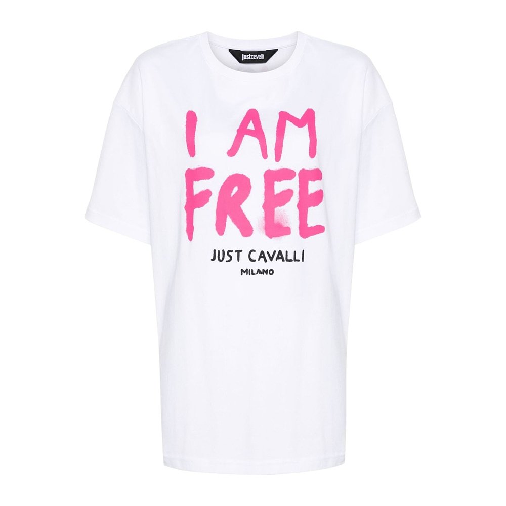 香港直邮Just Cavalli logo印花T恤 76PAHC09CJ604 - 图2