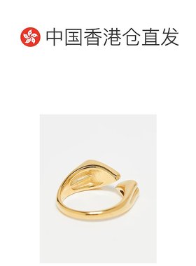 香港直邮ASOS 女士 Curve 设计防水不锈钢心形色调戒指(金色)