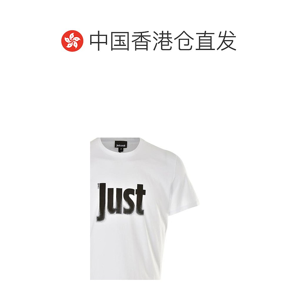 香港直邮Just Cavalli logo T恤 S03GC05140663潮流-图1