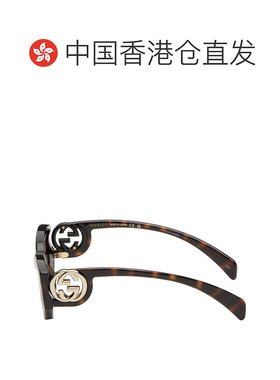 1h可退 香港直邮Gucci 古驰 女士 棕色 Cat-Eye Frame 太阳镜 GG1