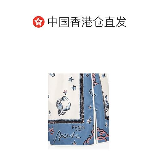 香港直邮Fendi印花真丝短裤 FR6516ANR4-图1