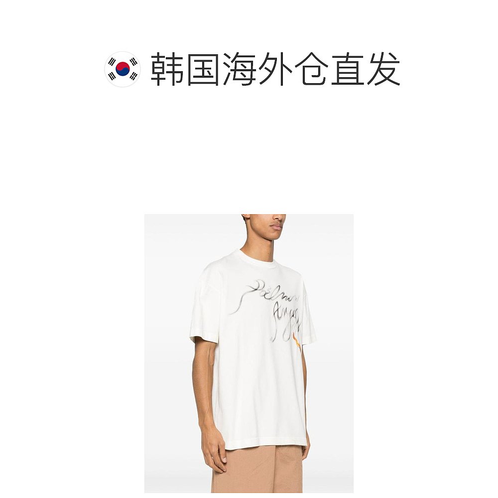 韩国直邮PALM ANGELS24SS短袖T恤男PMAA072R24JER002OFFWHITE - 图1