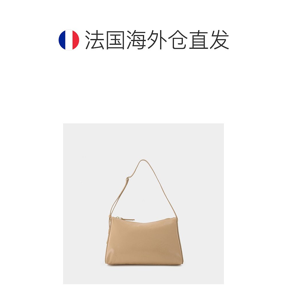 欧洲直邮Manu Atelier女士手提包米色皮质徽标便携休闲简约时尚-图1