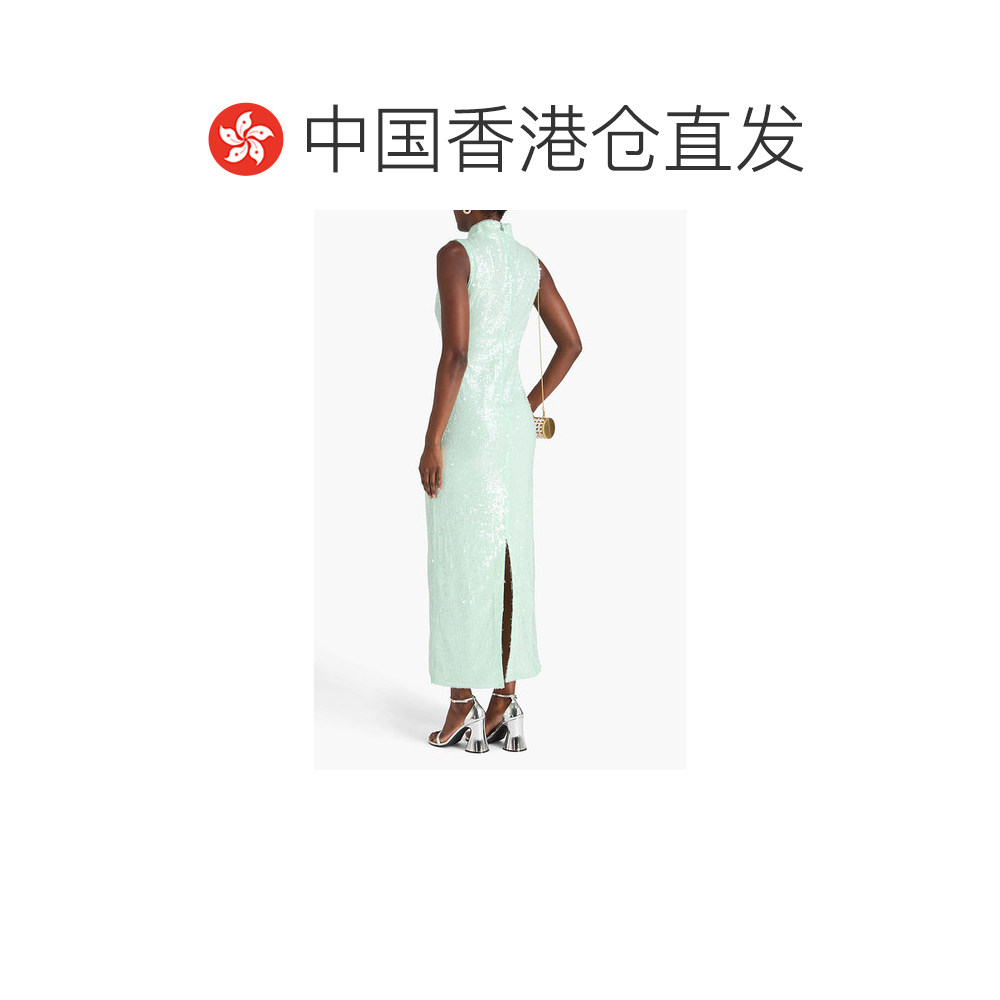 1h可退 香港直邮ROTATE BIRGER CHRISTENSEN 女士 珠片薄纱长款连,淘宝优惠券,粉丝福利购,淘宝优惠卷