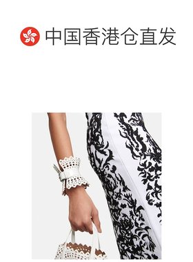 1h可退 香港直邮Alaïa 女士 Vienne 皮革手链 white白色 舒适时尚