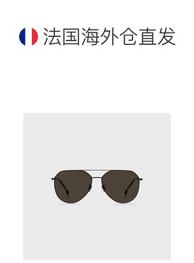 欧洲直邮HUGO BOSS雨果BOSS BLACK 带钛金属镜腿黑色金属太阳