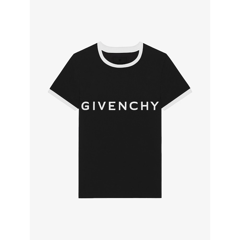 欧洲直邮Givenchy纪梵希女士T恤字母舒适耐磨前卫印花短款修身-图2