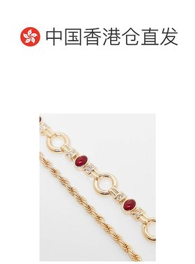 香港直邮ASOS 女士 multi-pack chains and details 设计粗框酒红
