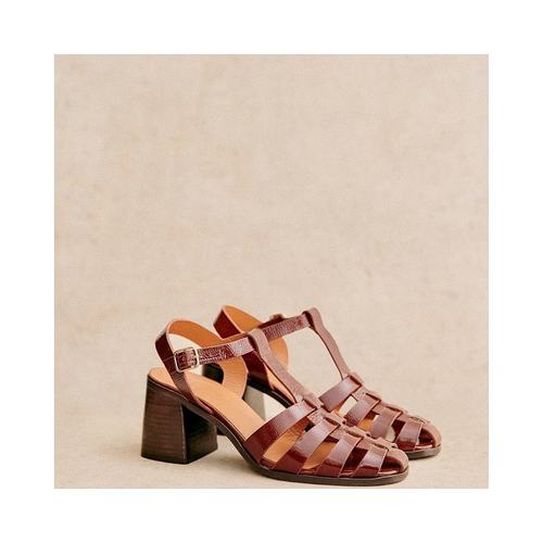 欧洲直邮Sezane 女士驼色羊皮凉鞋新款 - 图0