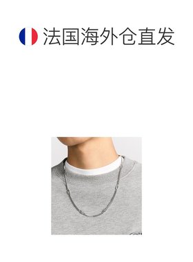 1h可退 欧洲直邮Dior 迪奥 男士银色银制项链新款吊坠链子