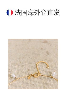 欧洲直邮Sezane 女士白色/金色黄铜/玻璃项链新款