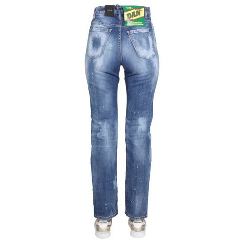 韩国直邮DSQUARED222FW牛仔直筒裤女S75LB0646 S30789470BLUE-图2