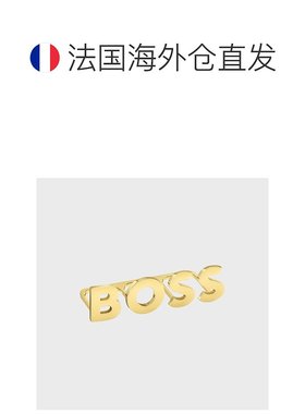 欧洲直邮HUGO BOSS雨果BOSS BLACK 浅金色戒指 带有徽标字母配饰