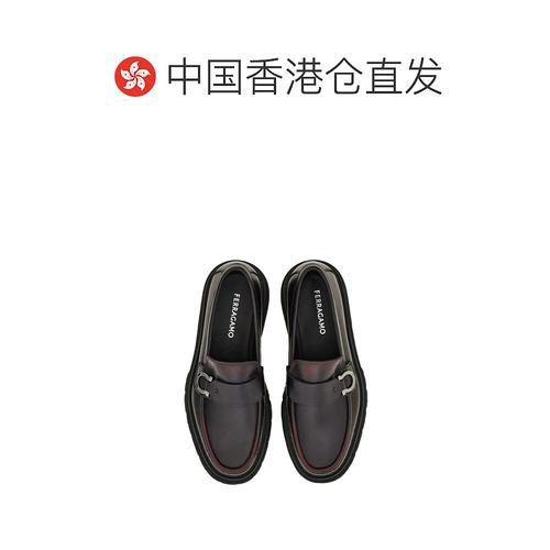 香港直邮Salvatore Ferragamo Gancini标识乐福鞋 菲拉格慕029966 - 图1