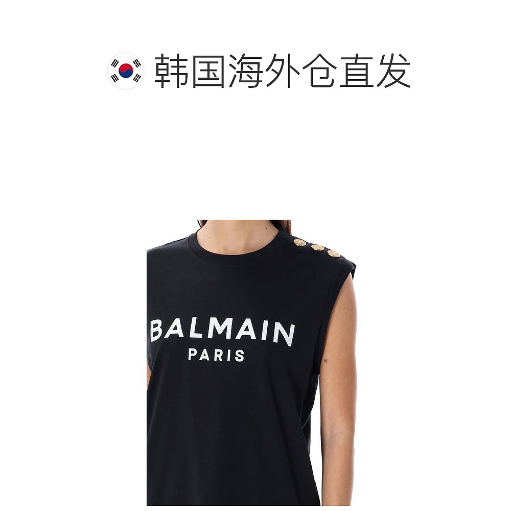 韩国直邮BALMAIN24SS短袖T恤女24PCF1ED001BB02 EABNERO - 图1