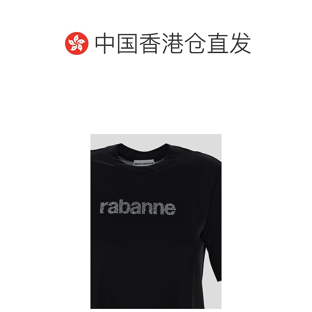 香港直邮Paco Rabanne logo标识短袖T恤 24PJTE151PA0211 - 图1