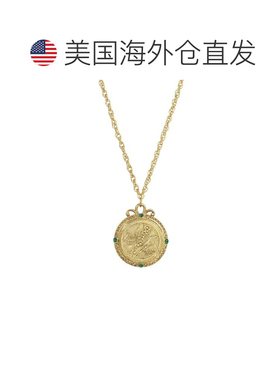 【美国直邮】2028|女士金色月之花水仙花项链