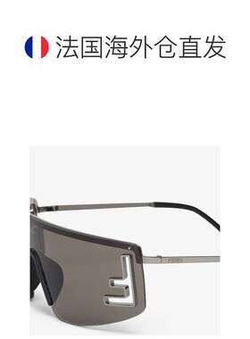 1h可退 欧洲直邮FENDI/芬迪 男士灰色金属太阳镜新款