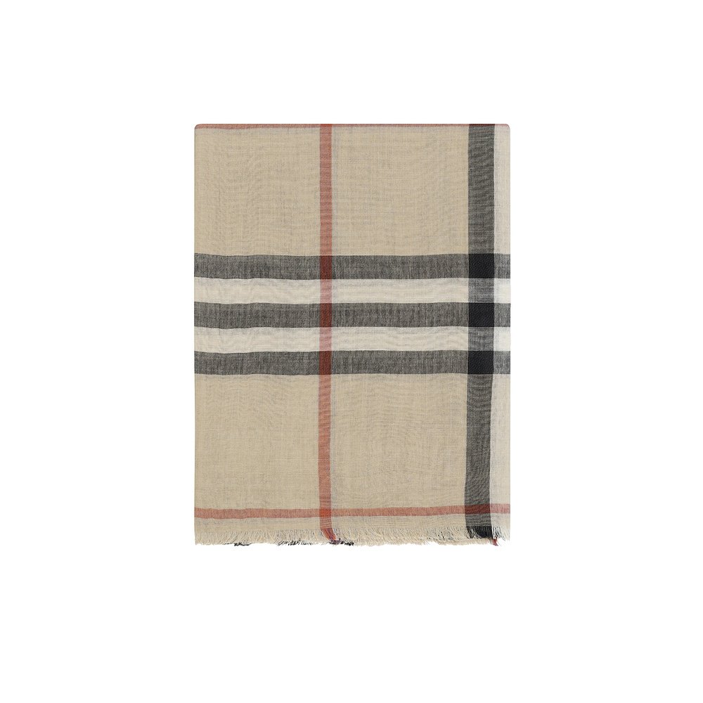 香港直邮Burberry 格纹围巾 80970261羊毛博柏利 - 图2