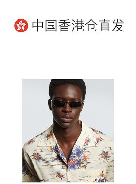 1h可退 香港直邮Prada 普拉达 男士 矩形太阳眼镜 black黑色 舒适