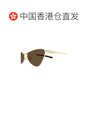 1h可退 香港直邮SAINT LAURENT 女士眼镜 SL830004 CO 棕色太阳镜