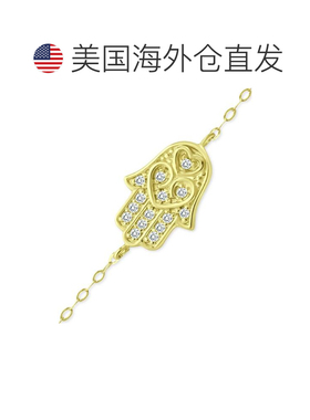 1h可退 【美国直邮】Giani Bernini|方晶锆石 Hamsa 手链，专为梅