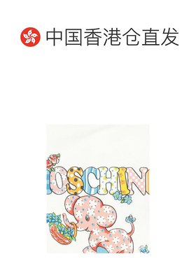 香港直发moschino莫斯奇诺婴儿白色徽标细节T恤MDM031LBA0010101