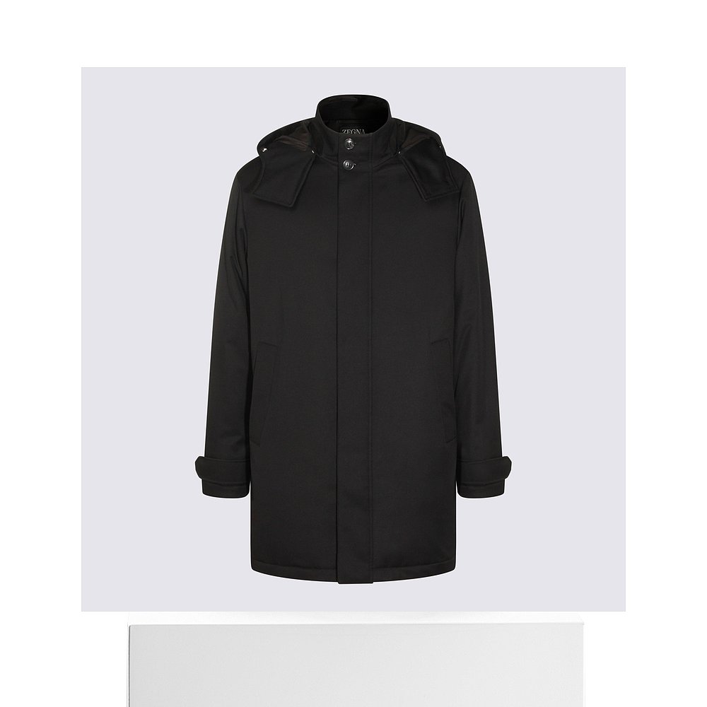 香港直邮zegna 杰尼亚 男士 ZEGNA 黑色外套 UGTC5A2G336K09R - 图3