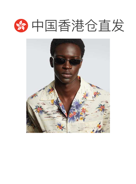 1h可退 香港直邮Prada 普拉达 男士 矩形太阳眼镜 black黑色 舒适