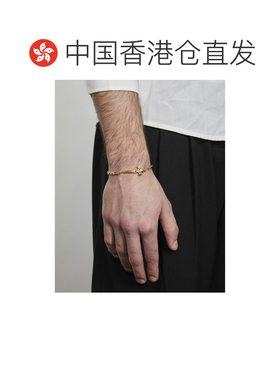 1h可退 香港直邮Emanuele Bicocchi 女士 標誌雕刻手鍊 DGB1G金色