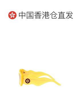 1h可退 香港直邮Casablanca 女士 / 黄色金色醋纤太阳眼镜 EW0200