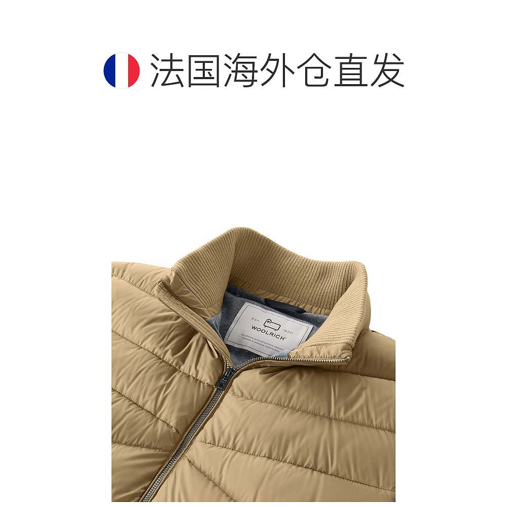 欧洲直邮WOOLRICH 23年新款 Sundance系列 男士棕色超细纤维夹克 - 图1