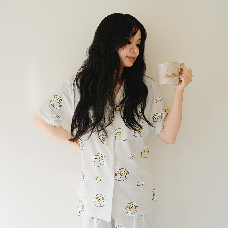千鹦鸟舍原创可爱鹦鹉周边睡衣女夏季套装2024新款短袖春夏居家服,淘宝优惠券,粉丝福利购,淘宝优惠卷