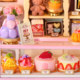 Diy cabin cake shop handmade house mini villa assembled model gift girl toy birthday gift