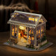 Zhiquwu colorful flower shop diy cabin 3D three-dimensional handmade scene assembly model house diy girl toys