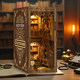 Ancient book collection room bookend wooden assembled building model 3D three-dimensional puzzle diy cabin handmade house