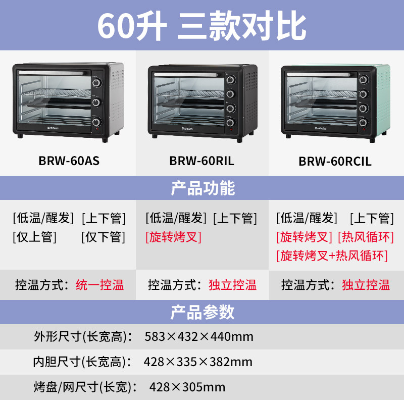 broilwin家用大容量60升商用电烤箱 broilwin电烤箱