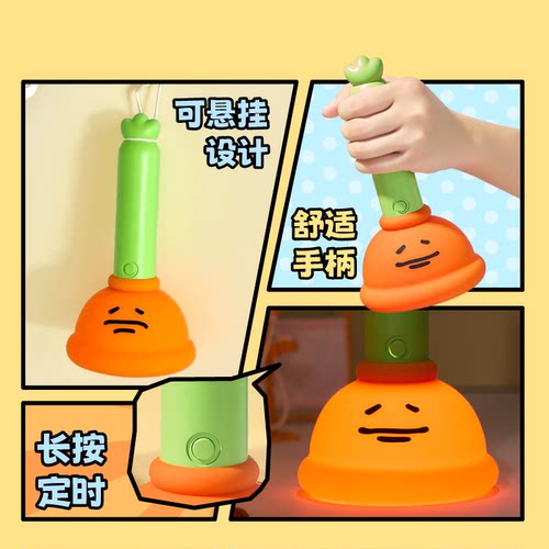 言仓暹罗厘普田中马桶吸小夜灯小众创意搞怪女生男生生日礼物 - 图3